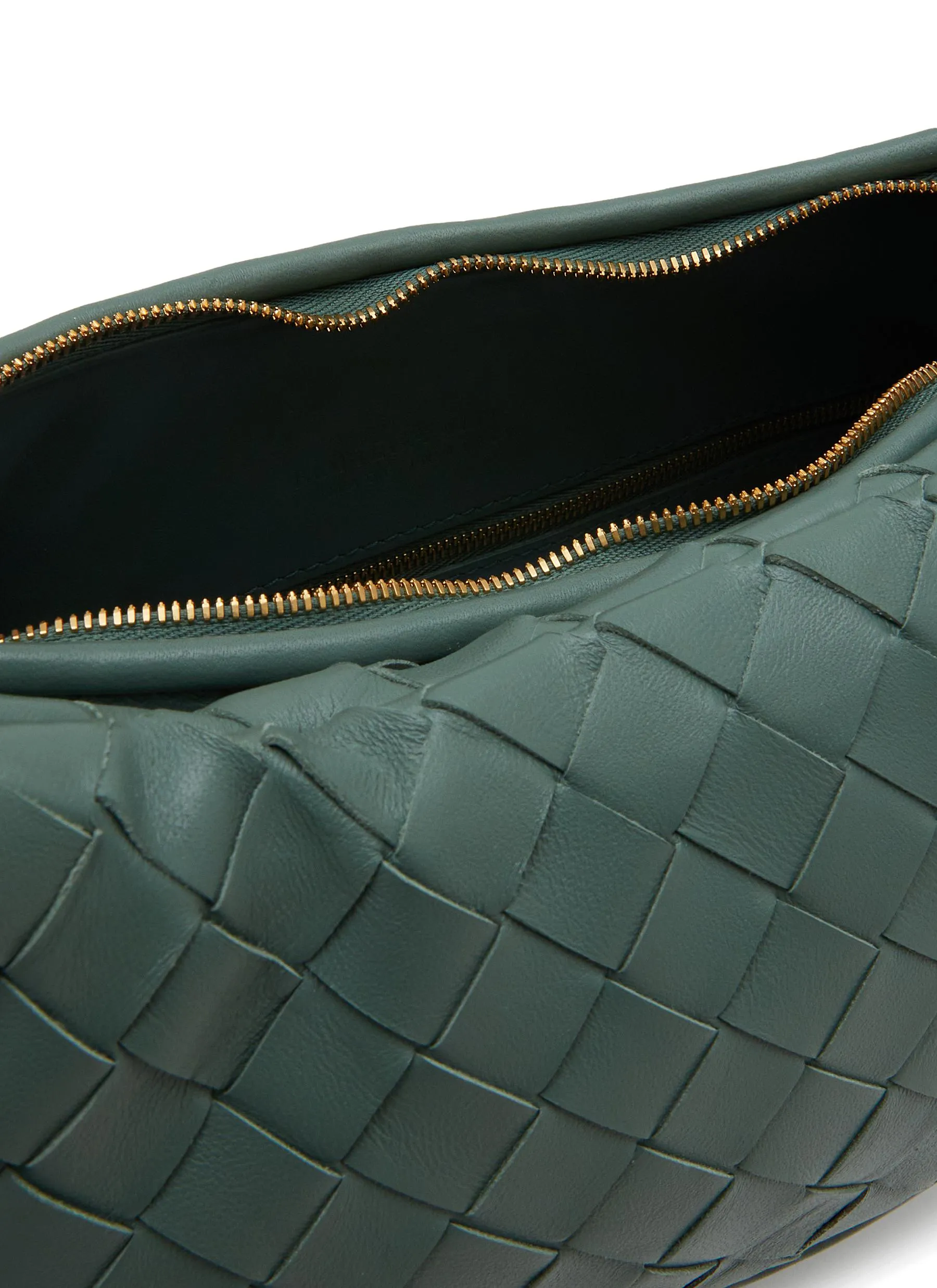 -----------BOTTEGA VENETA  ---- ------------EMERALD GREEN ----Medium Gemelli Intrecciato Leather Shoulder Bag --