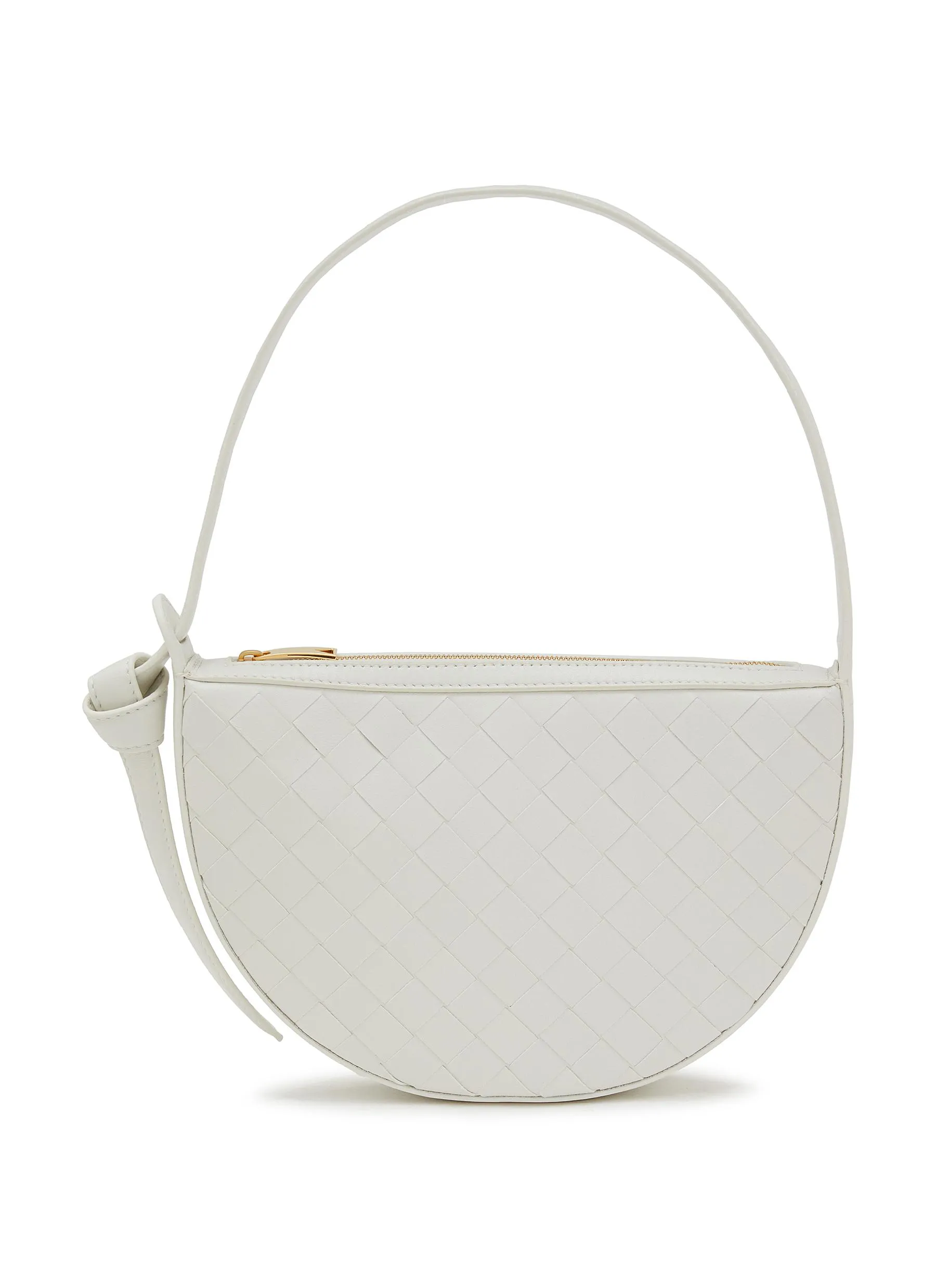 -----------BOTTEGA VENETA ---- ------------WHITE ----Mini Leather Sunrise Top Handle Bag --