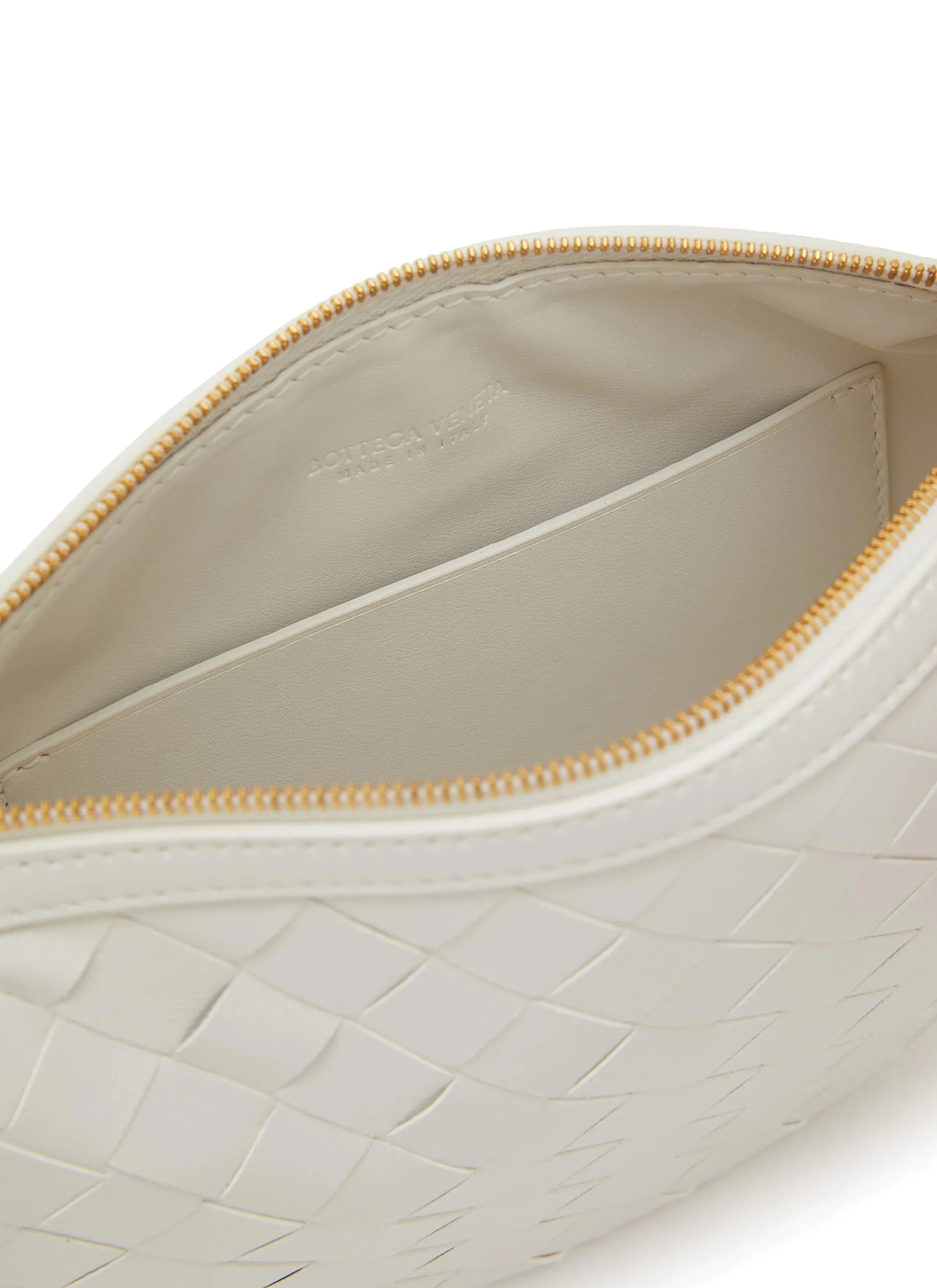 -----------BOTTEGA VENETA ---- ------------WHITE ----Mini Leather Sunrise Top Handle Bag --