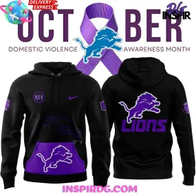 -Detroit Lions Domestic Violence Awareness Month 2024 Hoodie