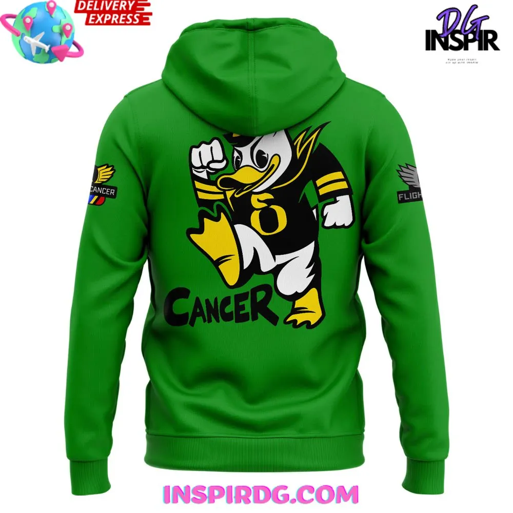 -Oregon Ducks Stomp Out Cancer 2024 Green Hoodie