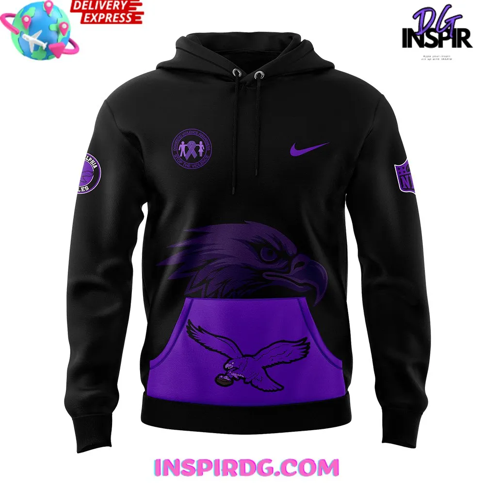 -Philadelphia Eagles Domestic Violence Awareness Month 2024 Hoodie