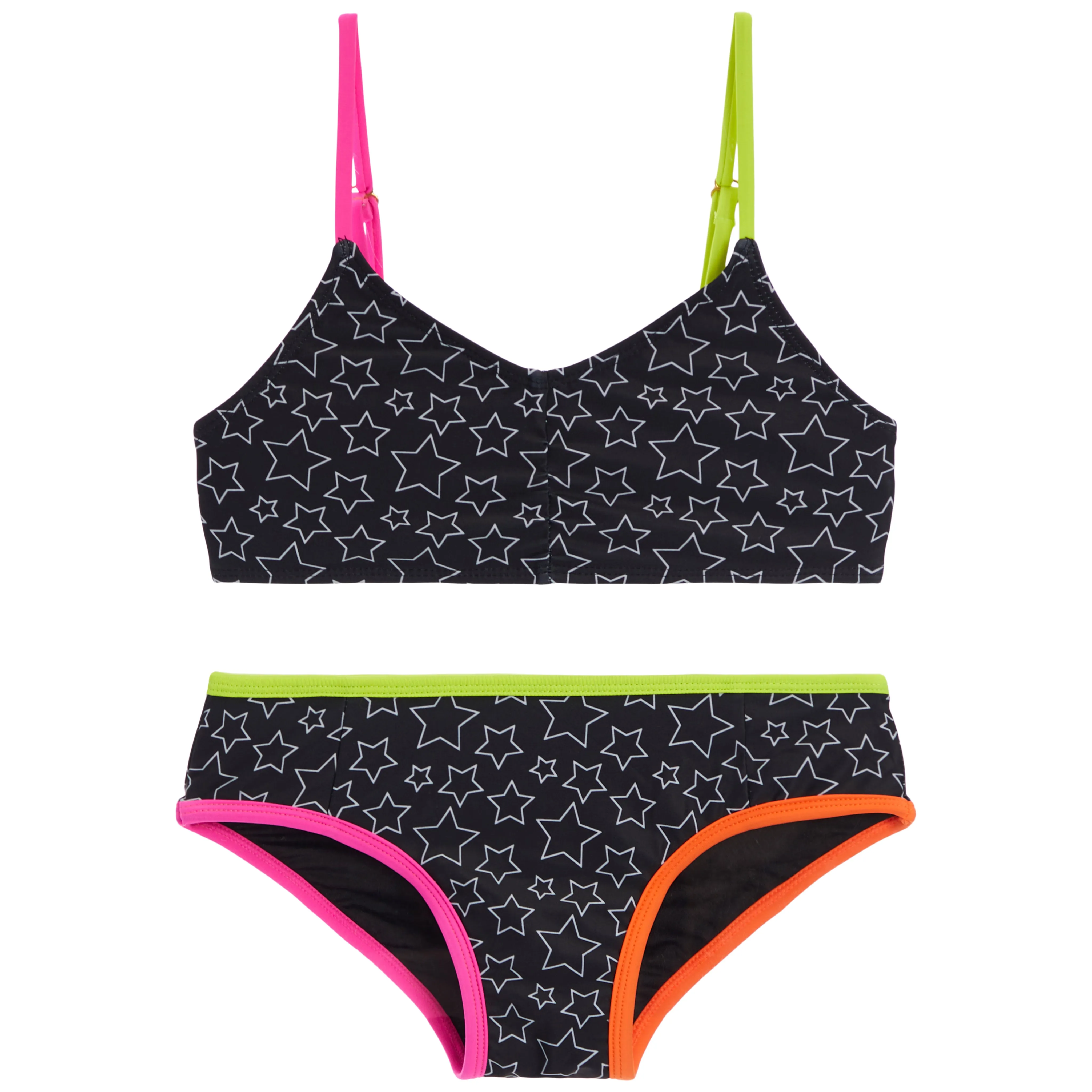 2pc Hanani Neon Binding Star Bikini