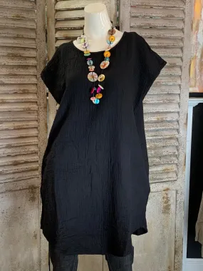 796 MEGHAN Tunic Dress-Black