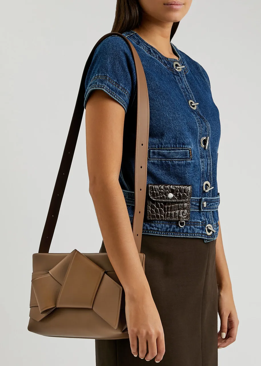 ACNE STUDIOS Musubi knotted leather shoulder bag -                         -                     -                