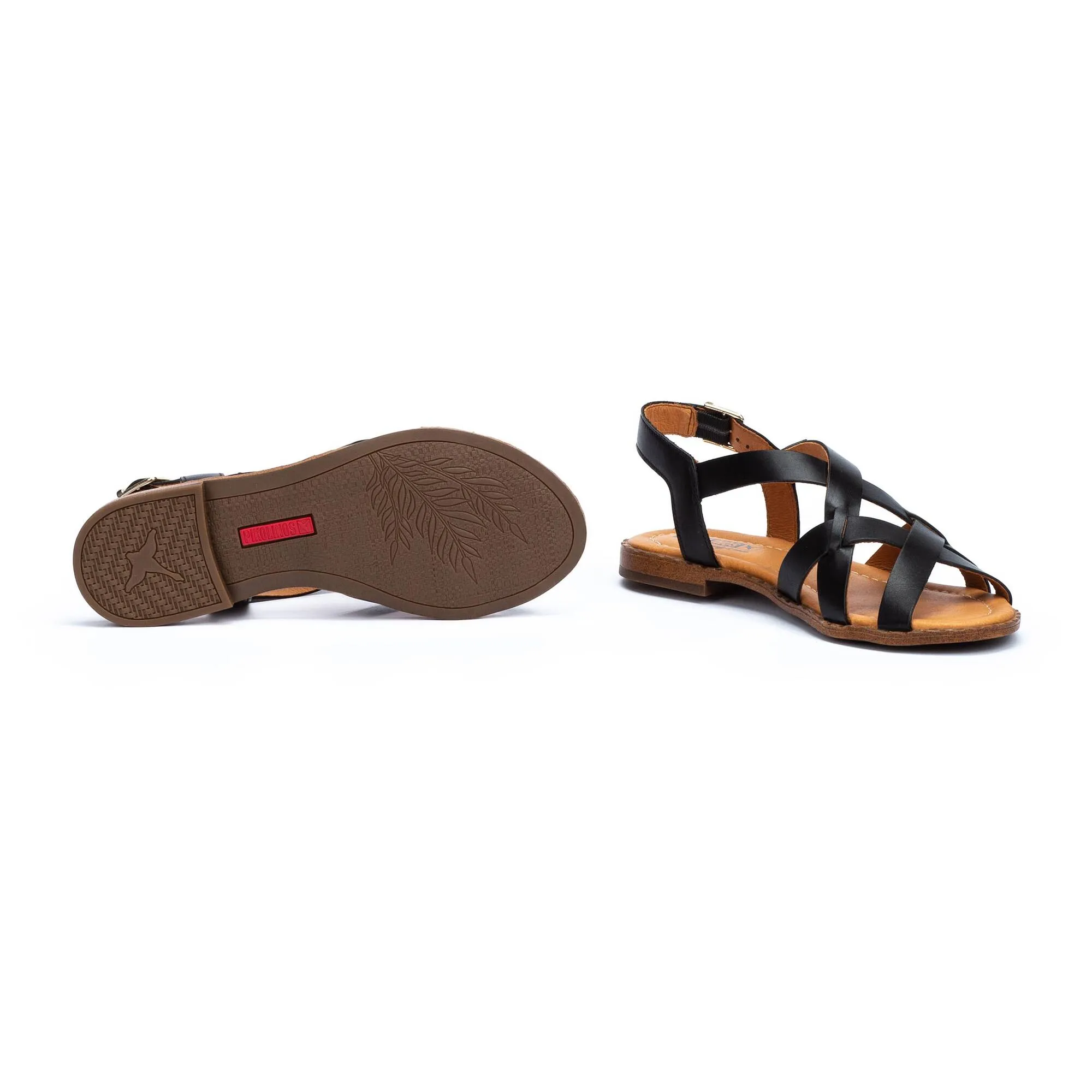 ALGAR Flat sandals with straps and ankle buckle