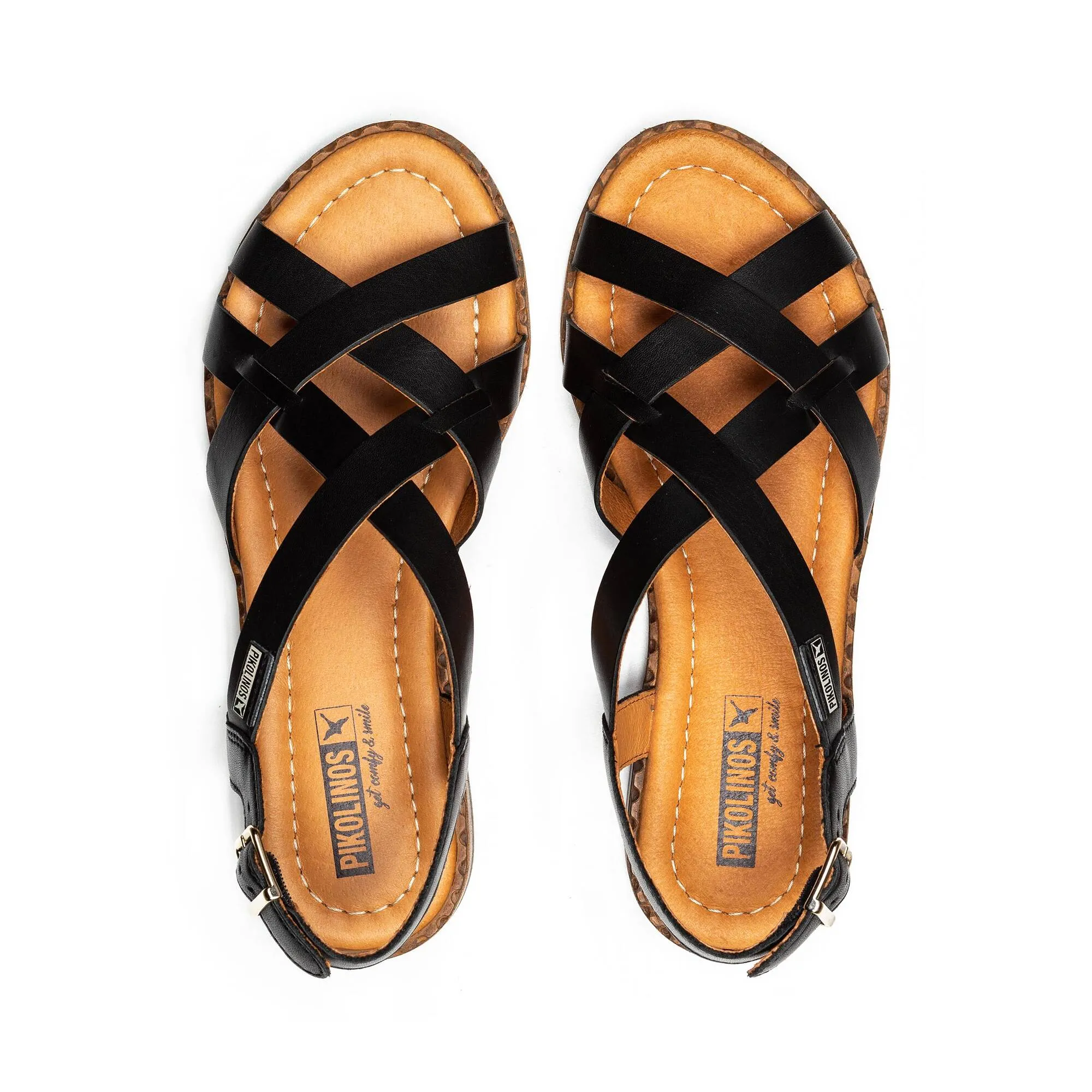 ALGAR Flat sandals with straps and ankle buckle