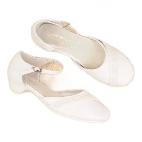 American Club white girls' first communion sandals