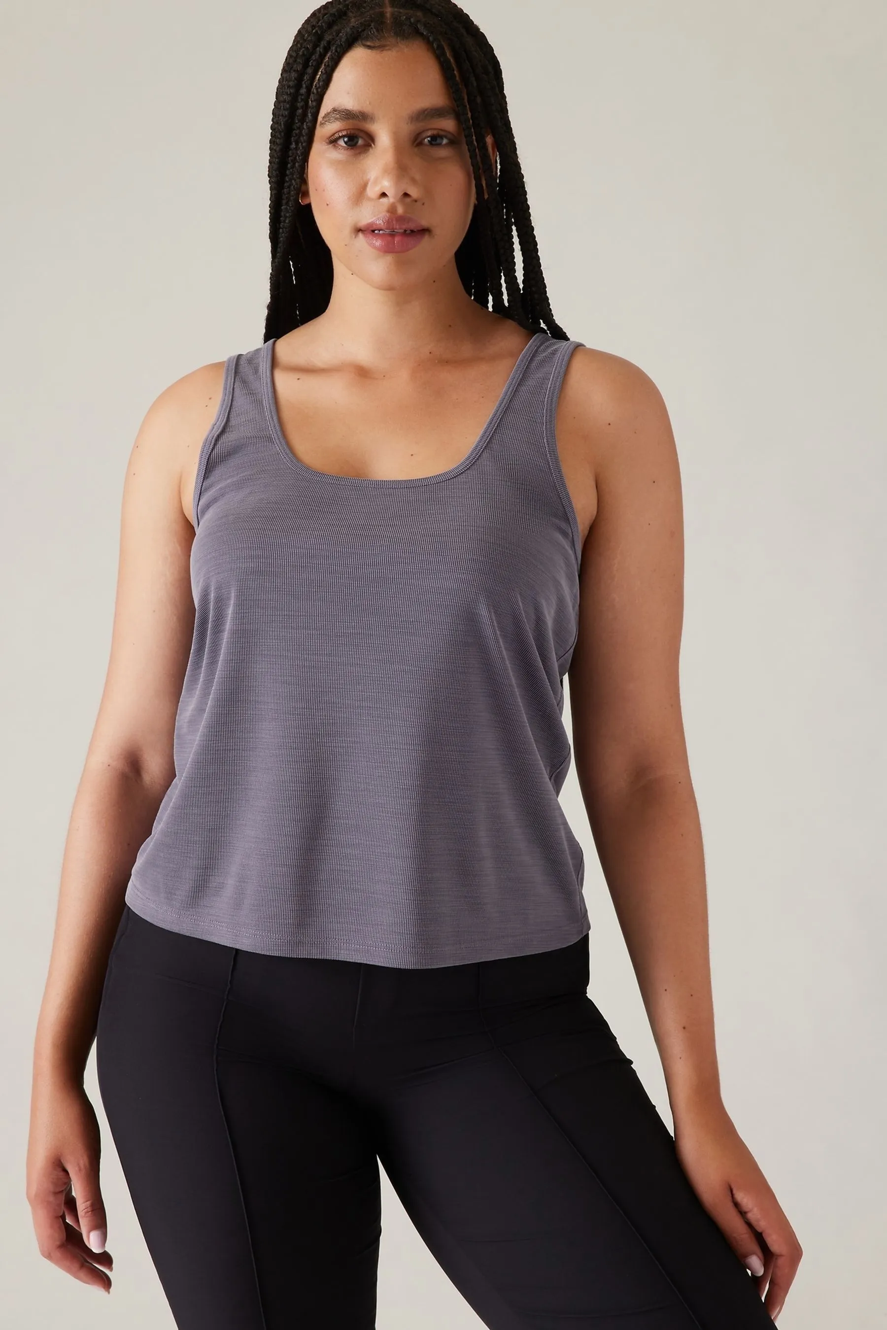 Athleta Purple Sandwash Modal Tank