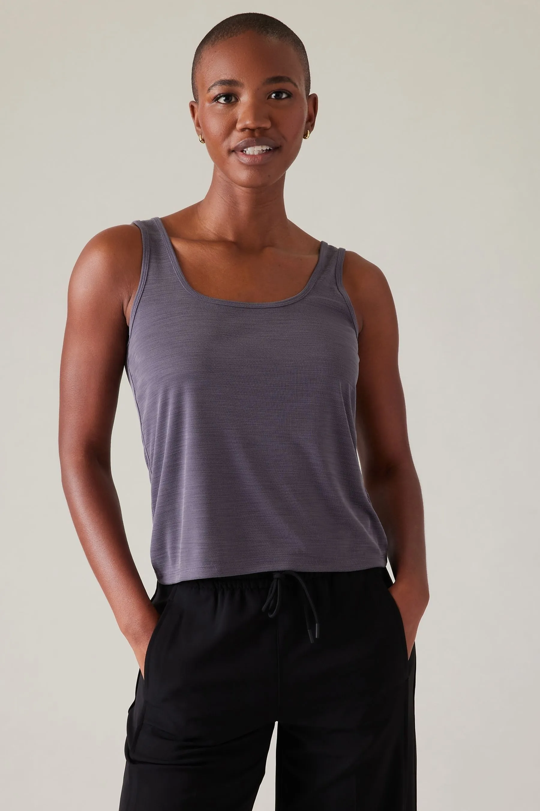 Athleta Purple Sandwash Modal Tank