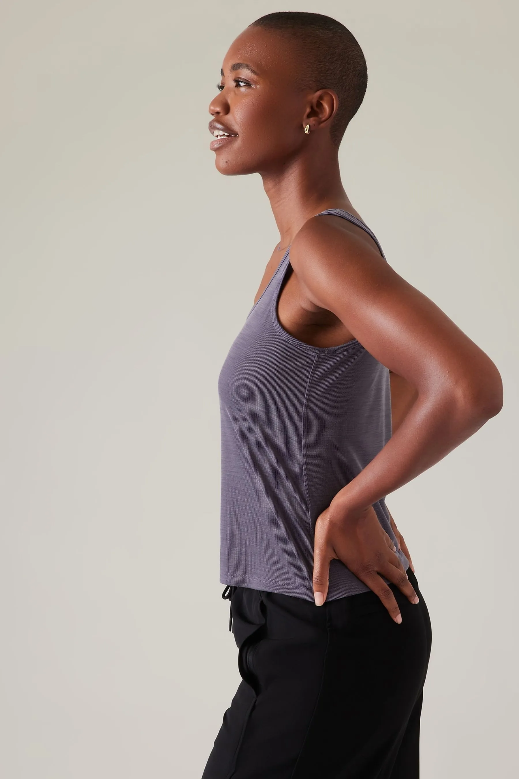 Athleta Purple Sandwash Modal Tank