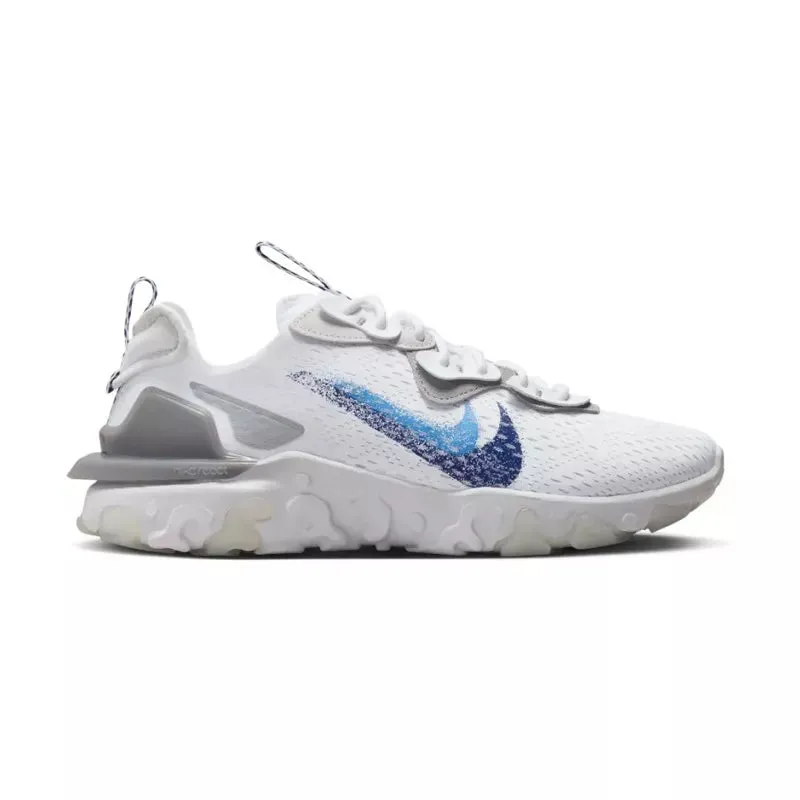 Baskets Nike React Vision - Blanc Bleu - Homme