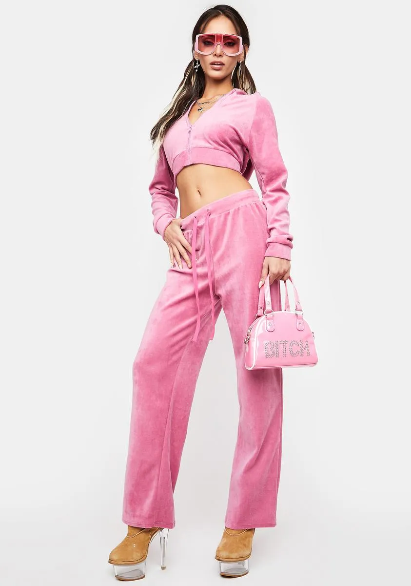 Berry Y2K Dreams Velour Tracksuit-