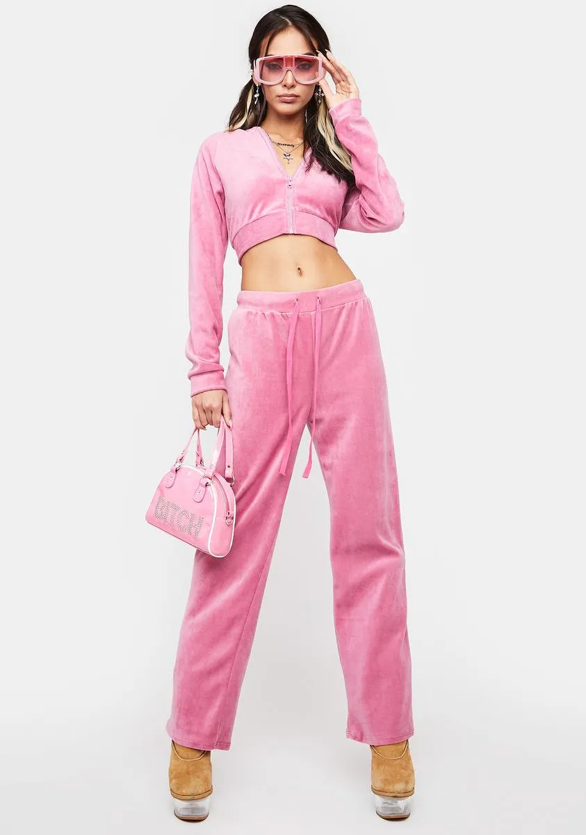 Berry Y2K Dreams Velour Tracksuit-