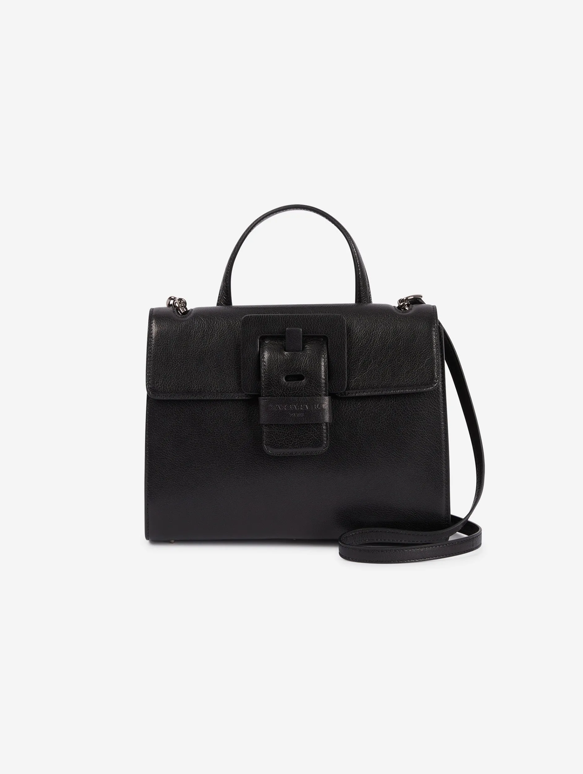 black leather kill me bag