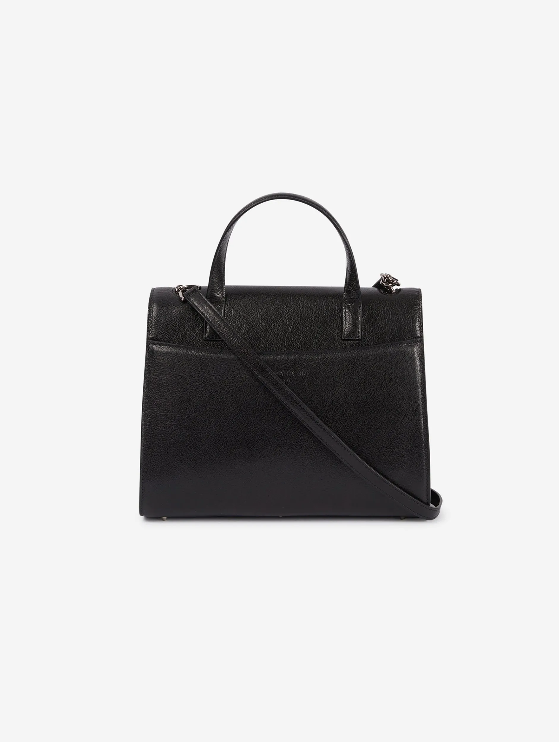 black leather kill me bag