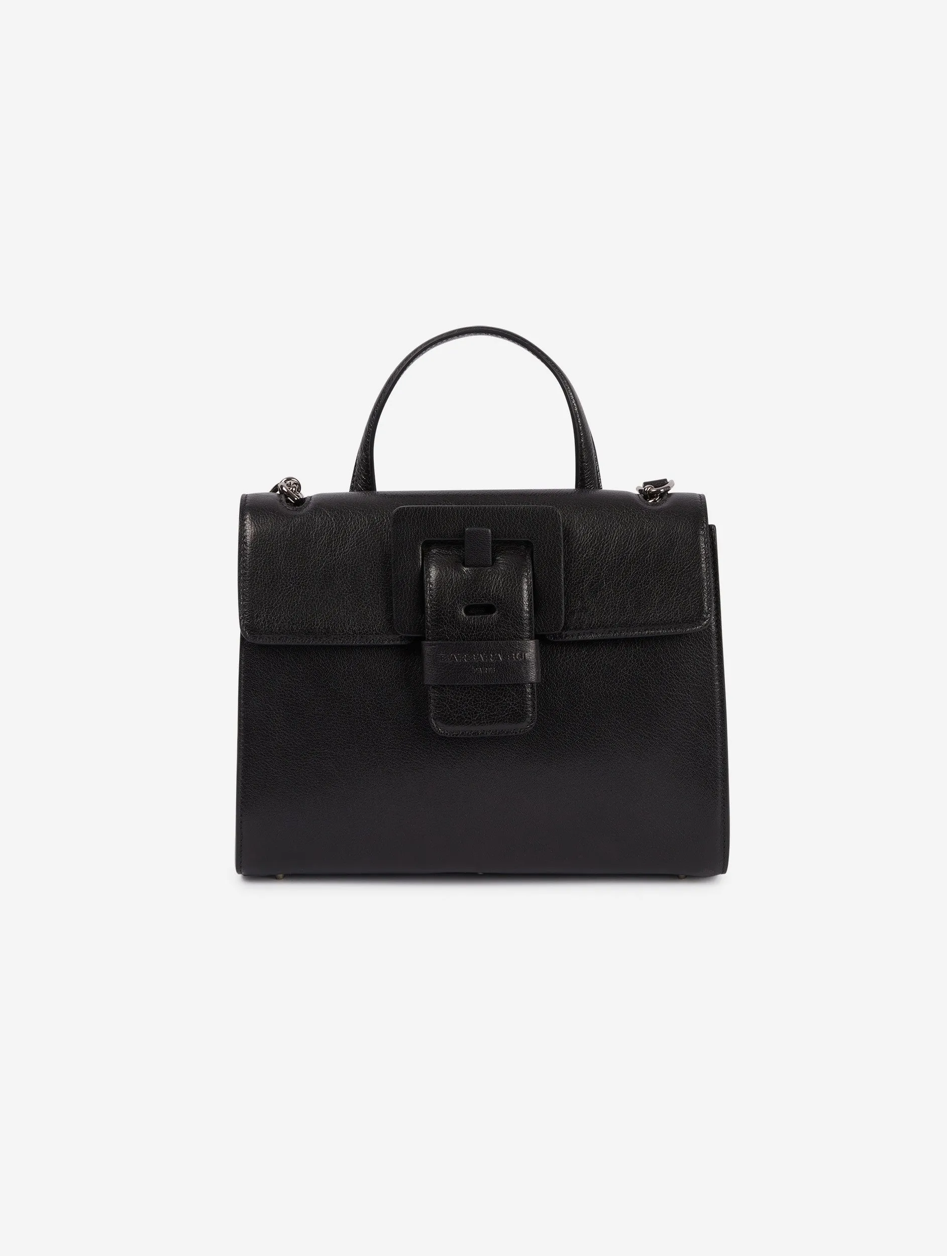 black leather kill me bag