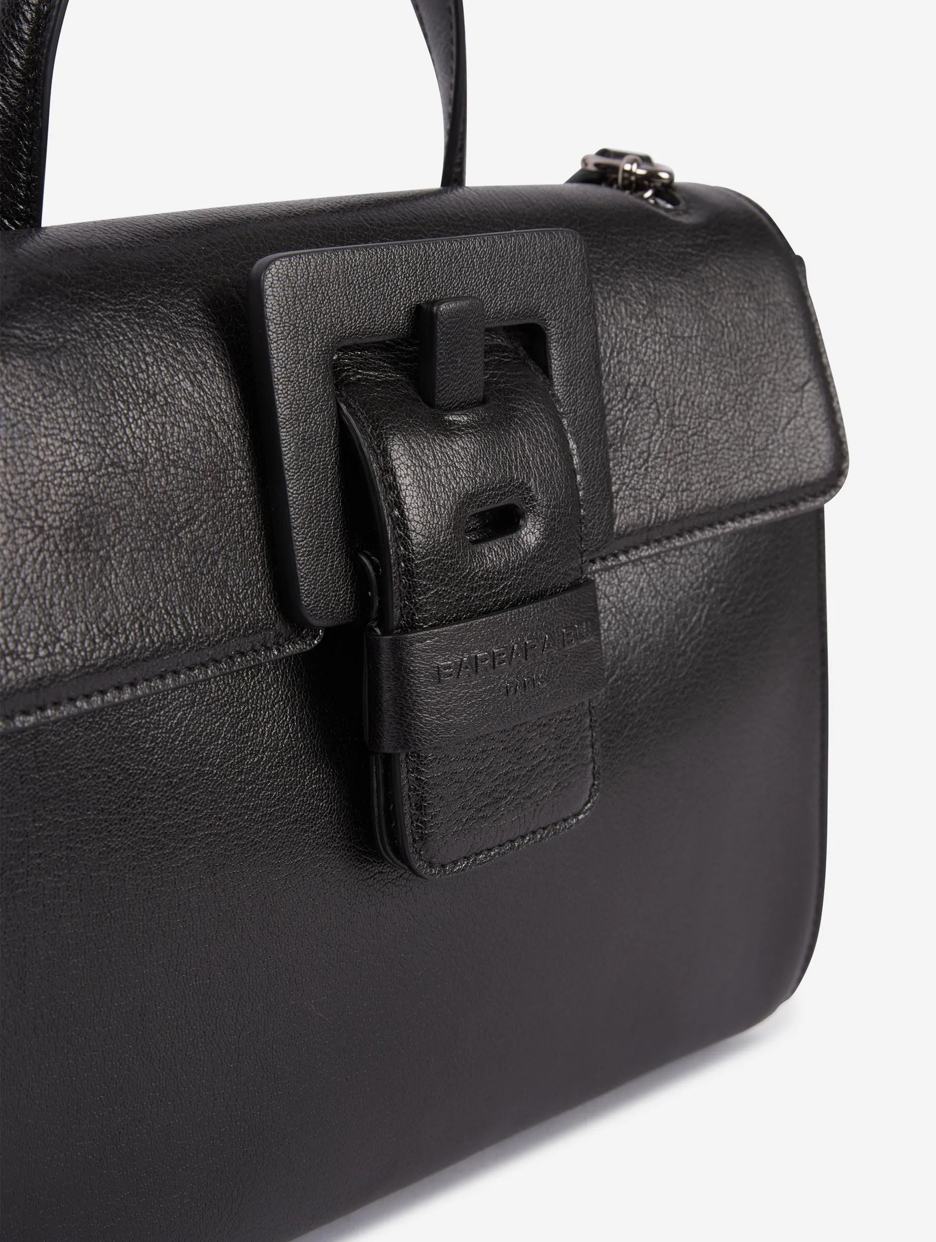 black leather kill me bag