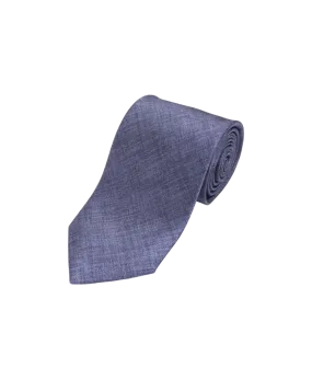 Blue Solid Silk Necktie | He Spoke Style