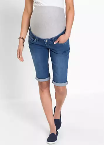 bonprix Maternity Turn-Up Denim Shorts | Grattan