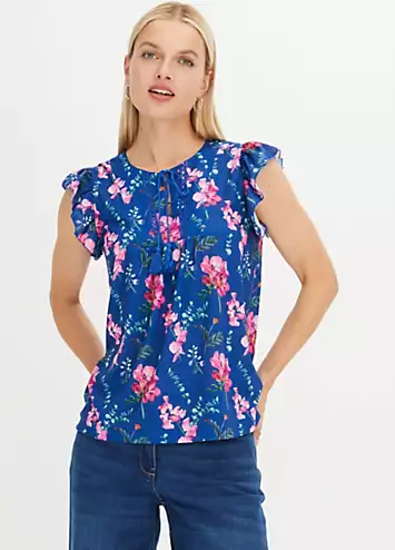 bonprix Short Sleeve Floral Tunic Top | Grattan