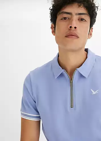 bonprix Zip Polo Shirt | Grattan