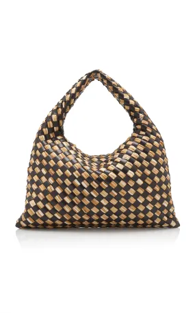 Bottega Veneta Small Hop Intrecciato Leather & Raffia Bag