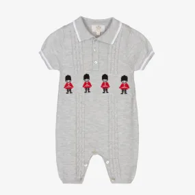 Boys Grey Knitted Romper