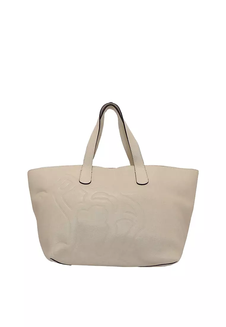 Braccialini Cow Leather Shoulder Bag (BEIGE)