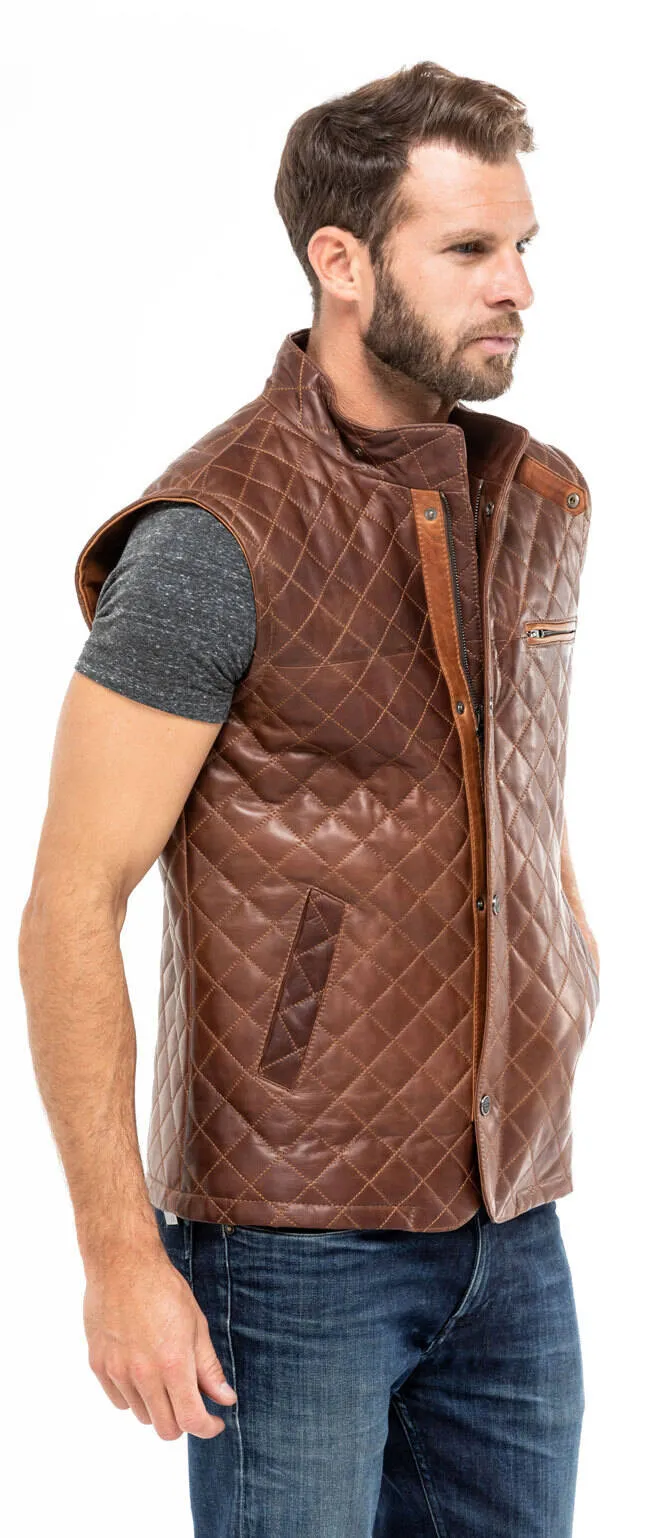 Brown sleeveless vest c 469 e08