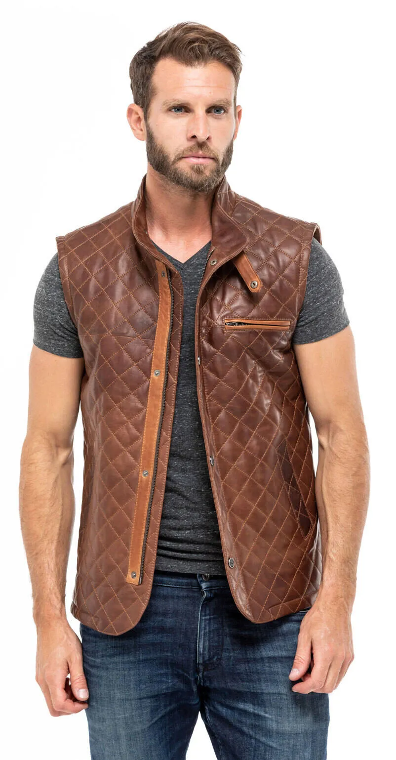 Brown sleeveless vest c 469 e08