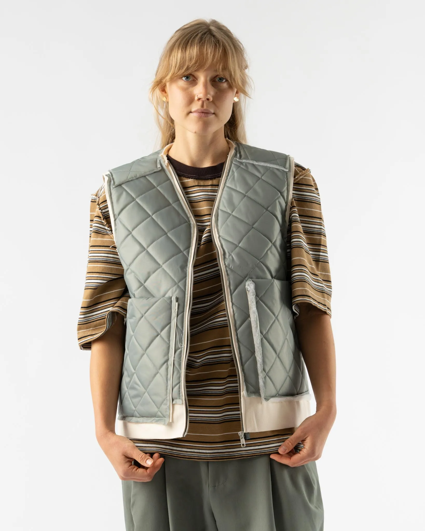 Camiel Fortgens Research Zip Vest in Sage