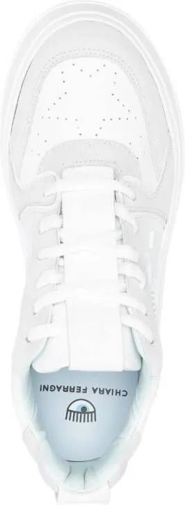 Chiara Ferragni 55mm patch-detail platform sneakers White