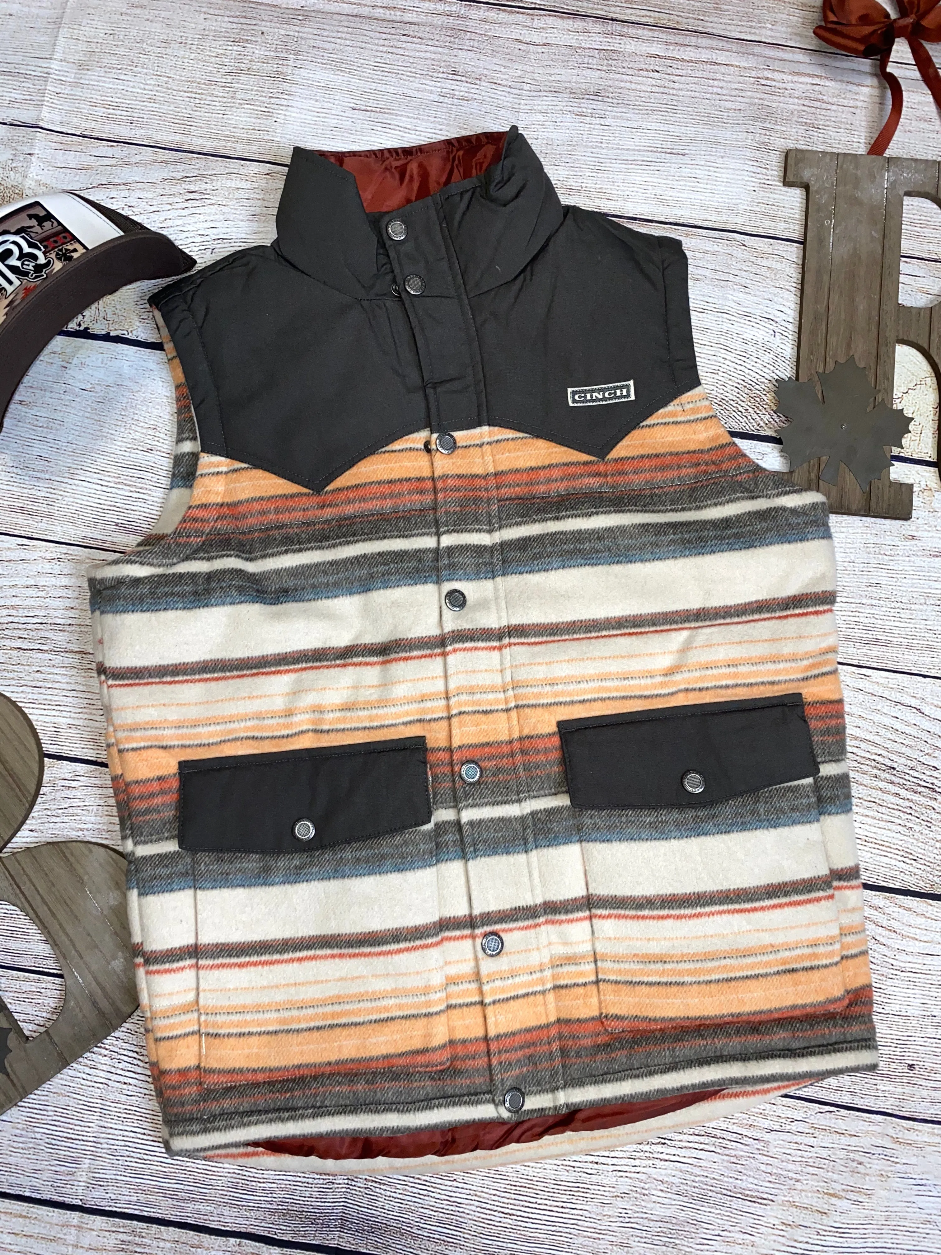 CINCH MENS MULTI COLOR VEST MWV15330001