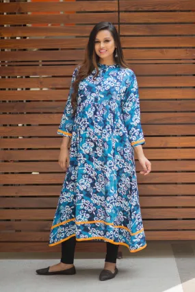 Classic Indigo Maternity and Nursing Kurta