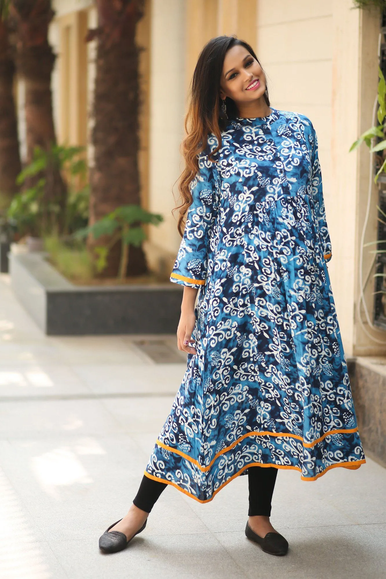 Classic Indigo Maternity and Nursing Kurta