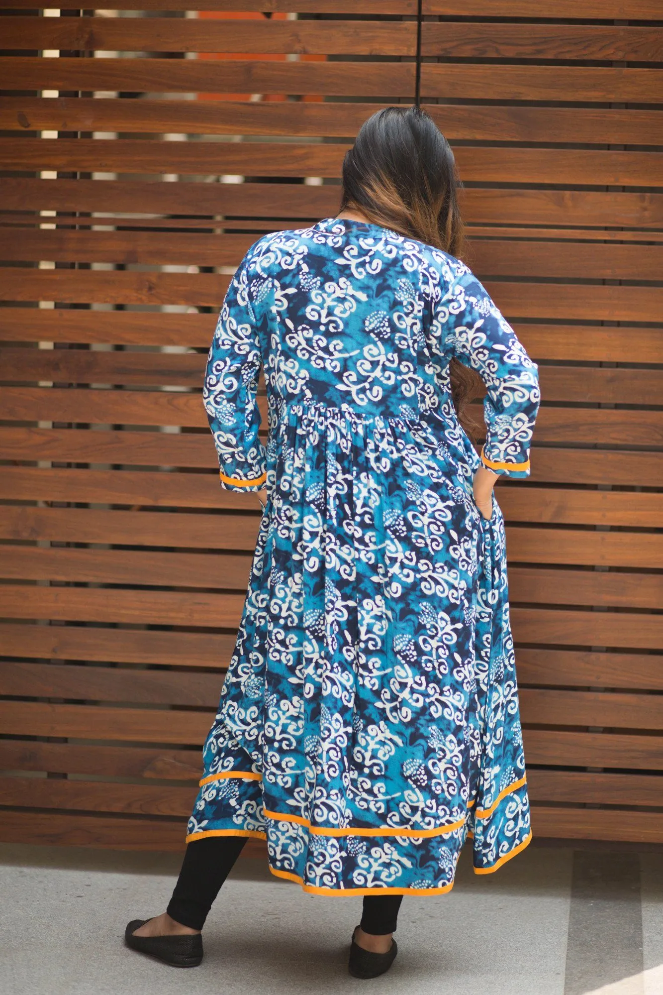 Classic Indigo Maternity and Nursing Kurta