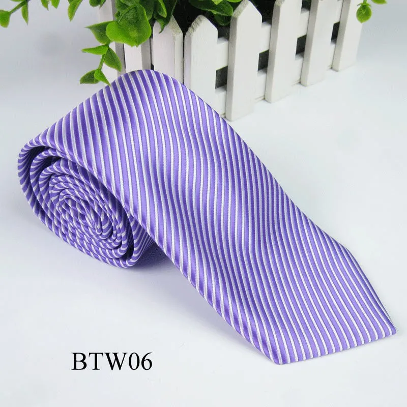 Classic Striped Jacquard Woven Silk Men's Tie Necktie Wedding Party Multi-ColorsSM6