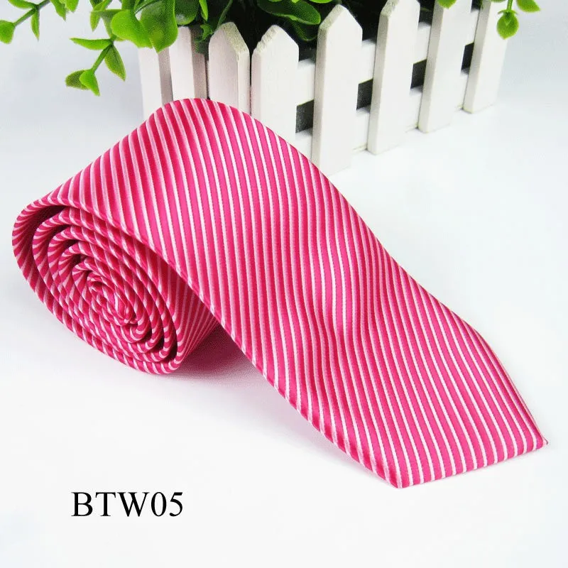 Classic Striped Jacquard Woven Silk Men's Tie Necktie Wedding Party Multi-ColorsSM6