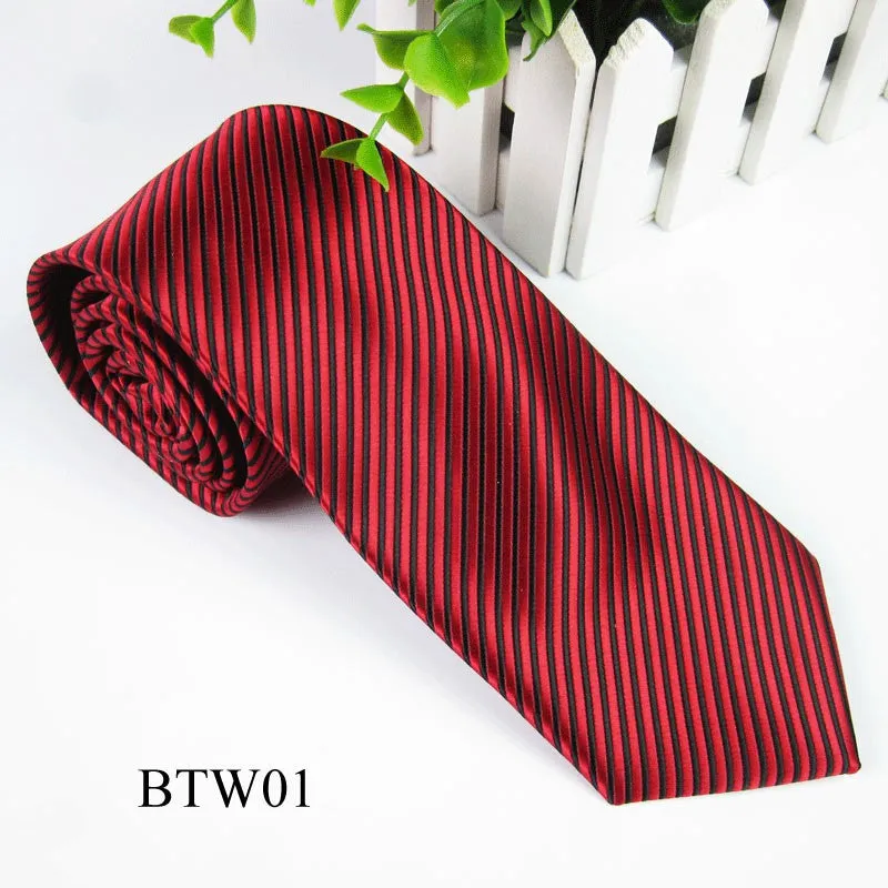 Classic Striped Jacquard Woven Silk Men's Tie Necktie Wedding Party Multi-ColorsSM6