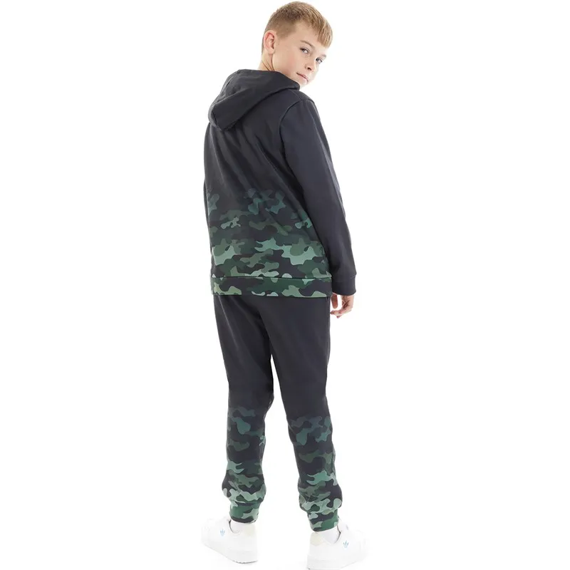 Closure London Boys Camo Fade Tracksuit Black