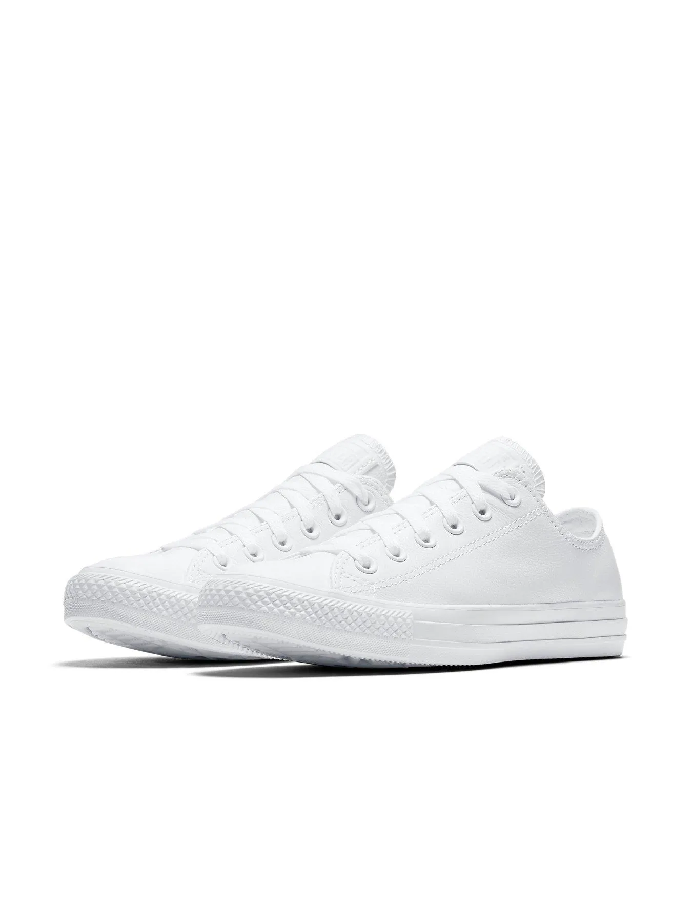 Converse Mens Tonal Leather Ox Trainers - White