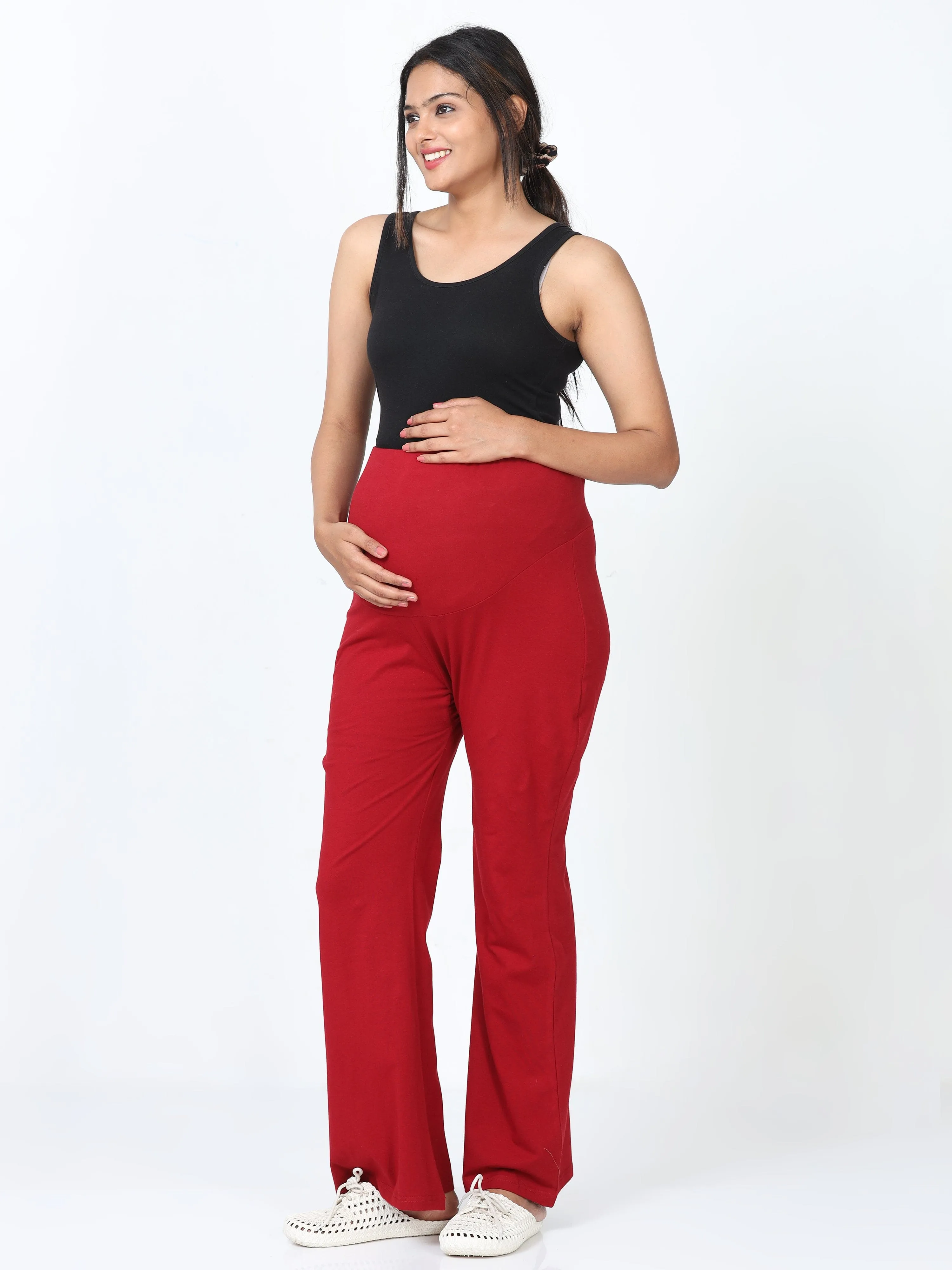 Cotton Maternity RED Plazo