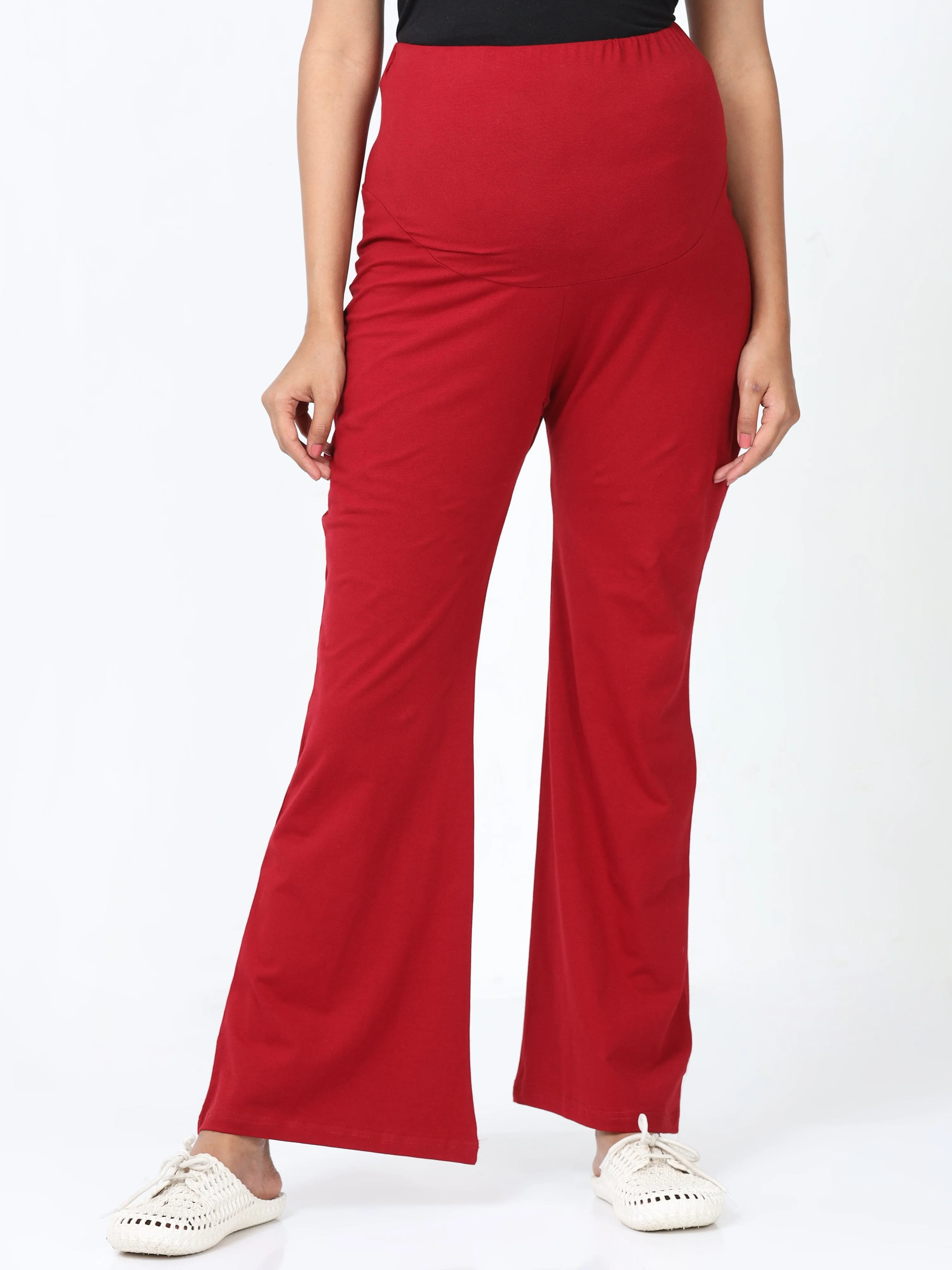 Cotton Maternity RED Plazo