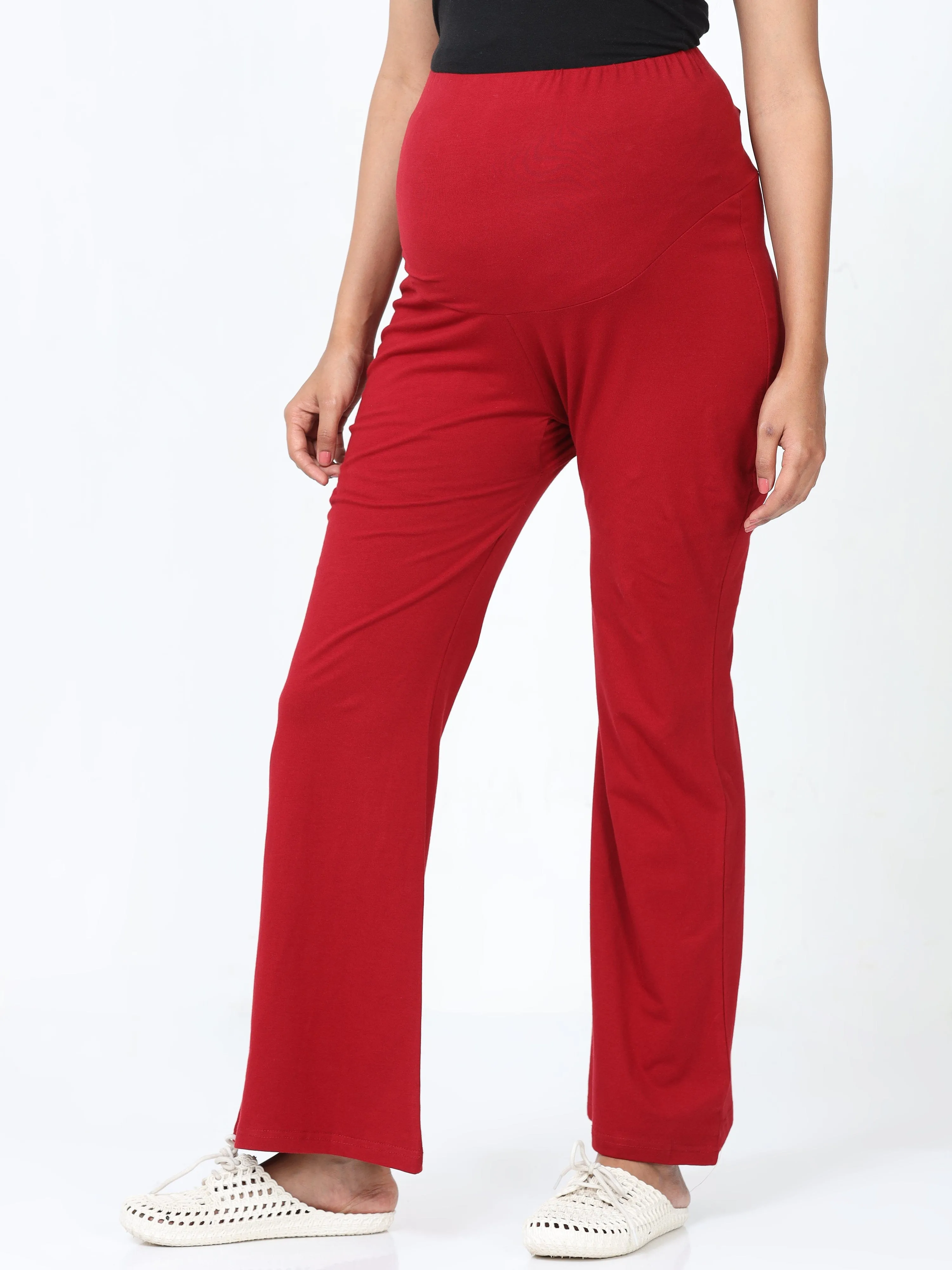 Cotton Maternity RED Plazo