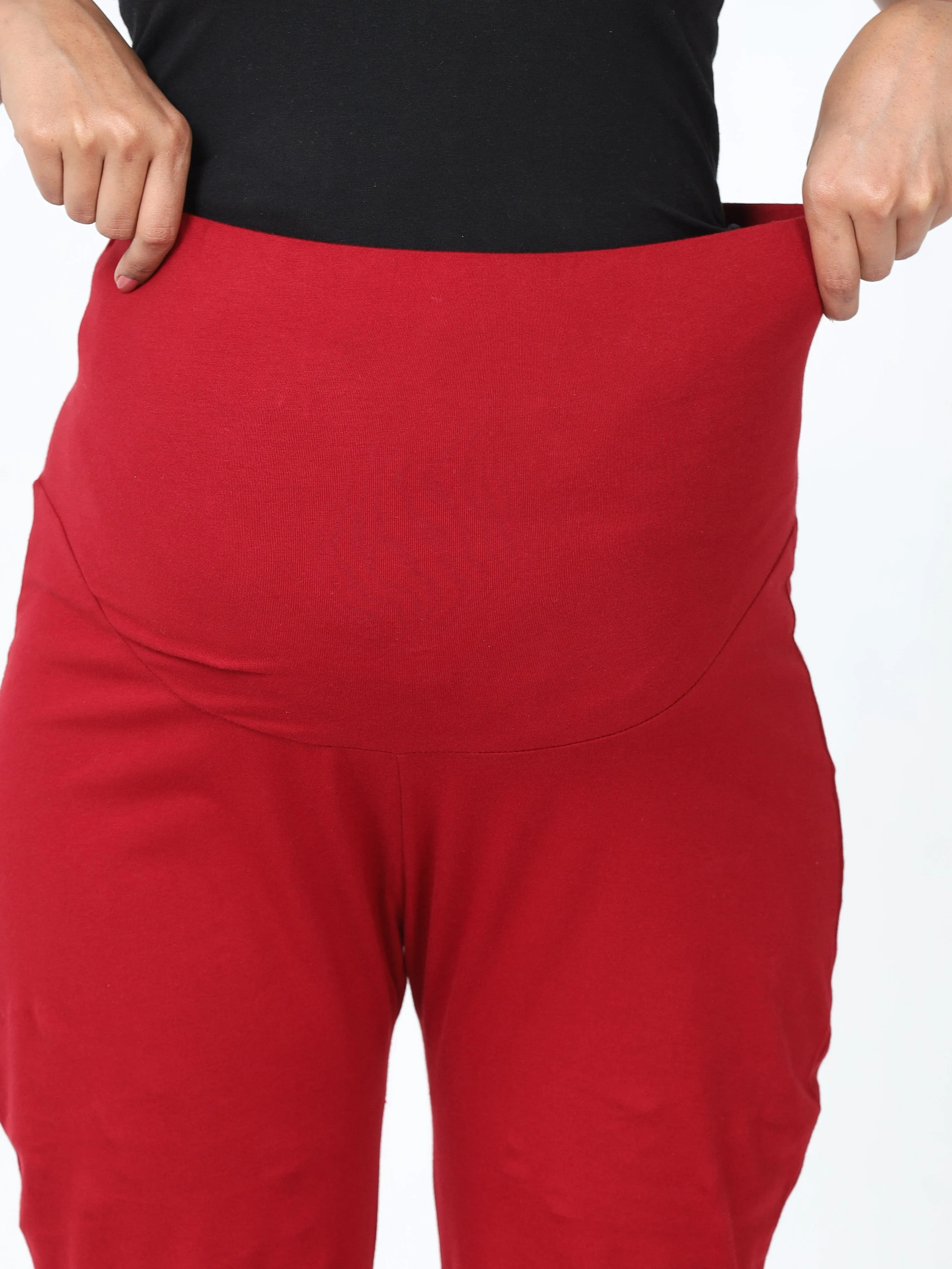 Cotton Maternity RED Plazo