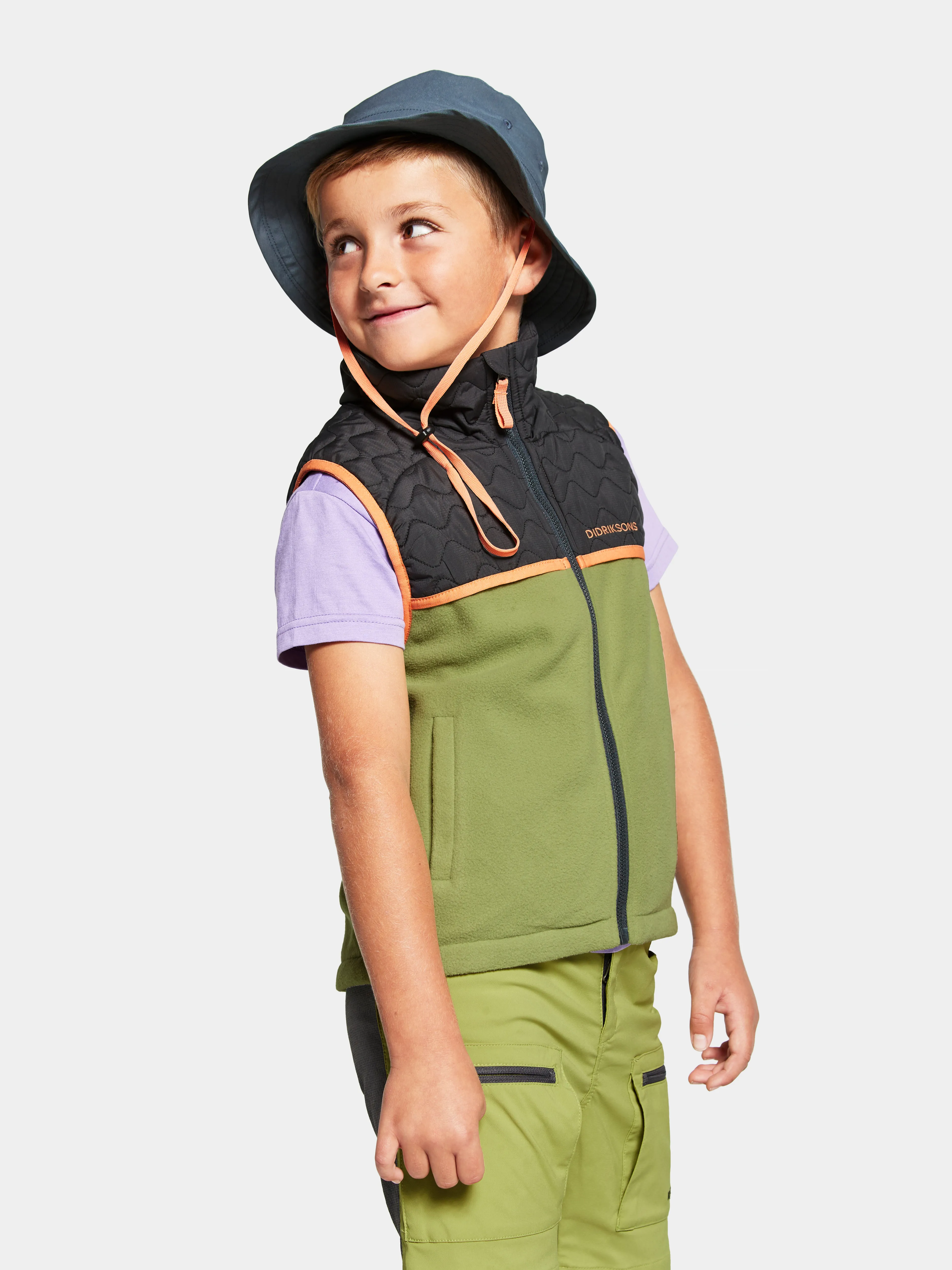 Didriksons Kids' Tistel Vest Fern Green | Buy Didriksons Kids' Tistel Vest Fern Green here | Outnorth