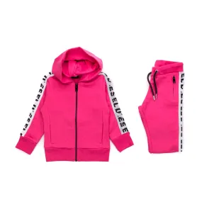 Diesel Girl Pink Tracksuit With Logo