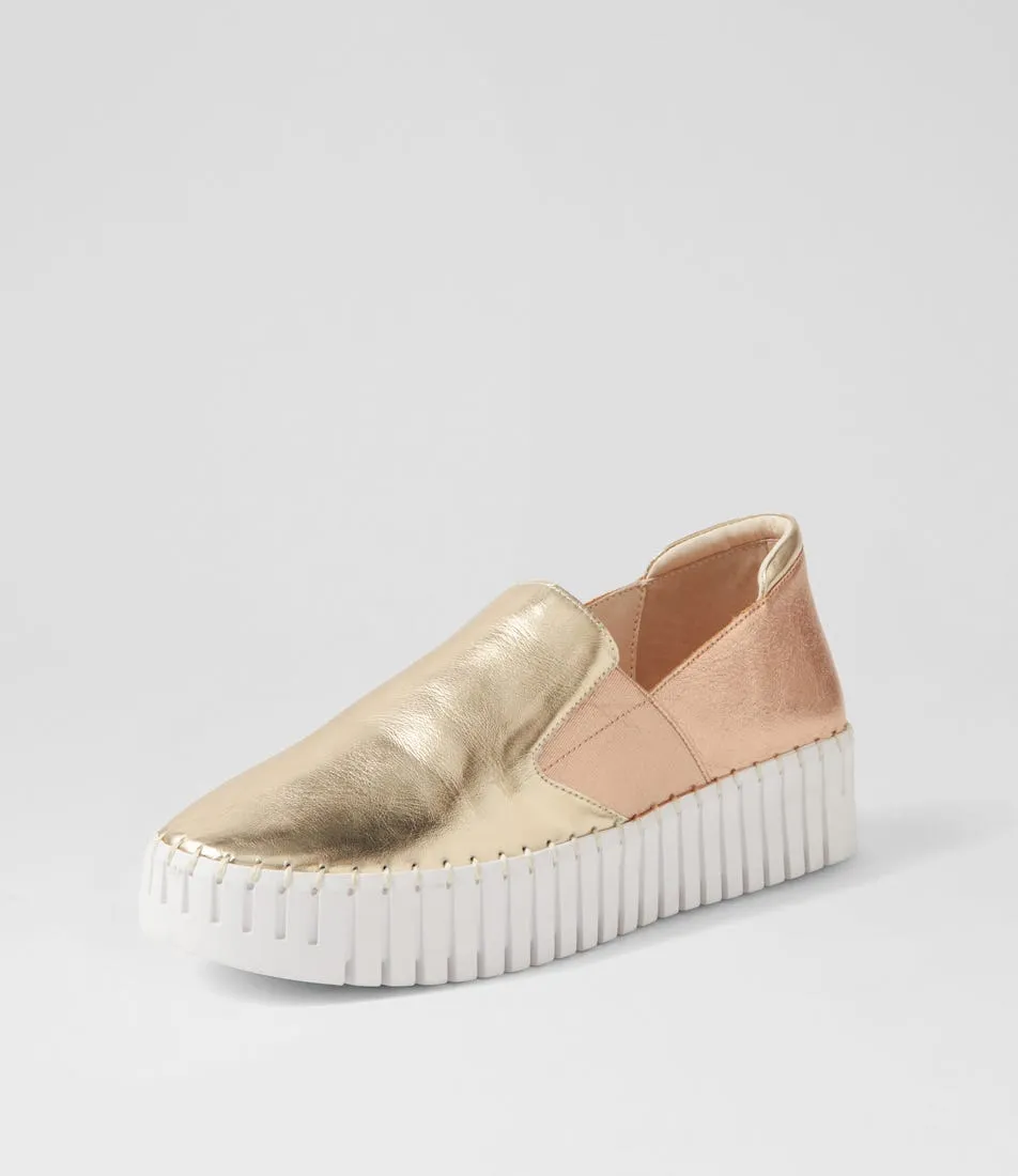 DJANGO & JULIETTE Becca Pale Gold Champagne Crush Multi Sneakers