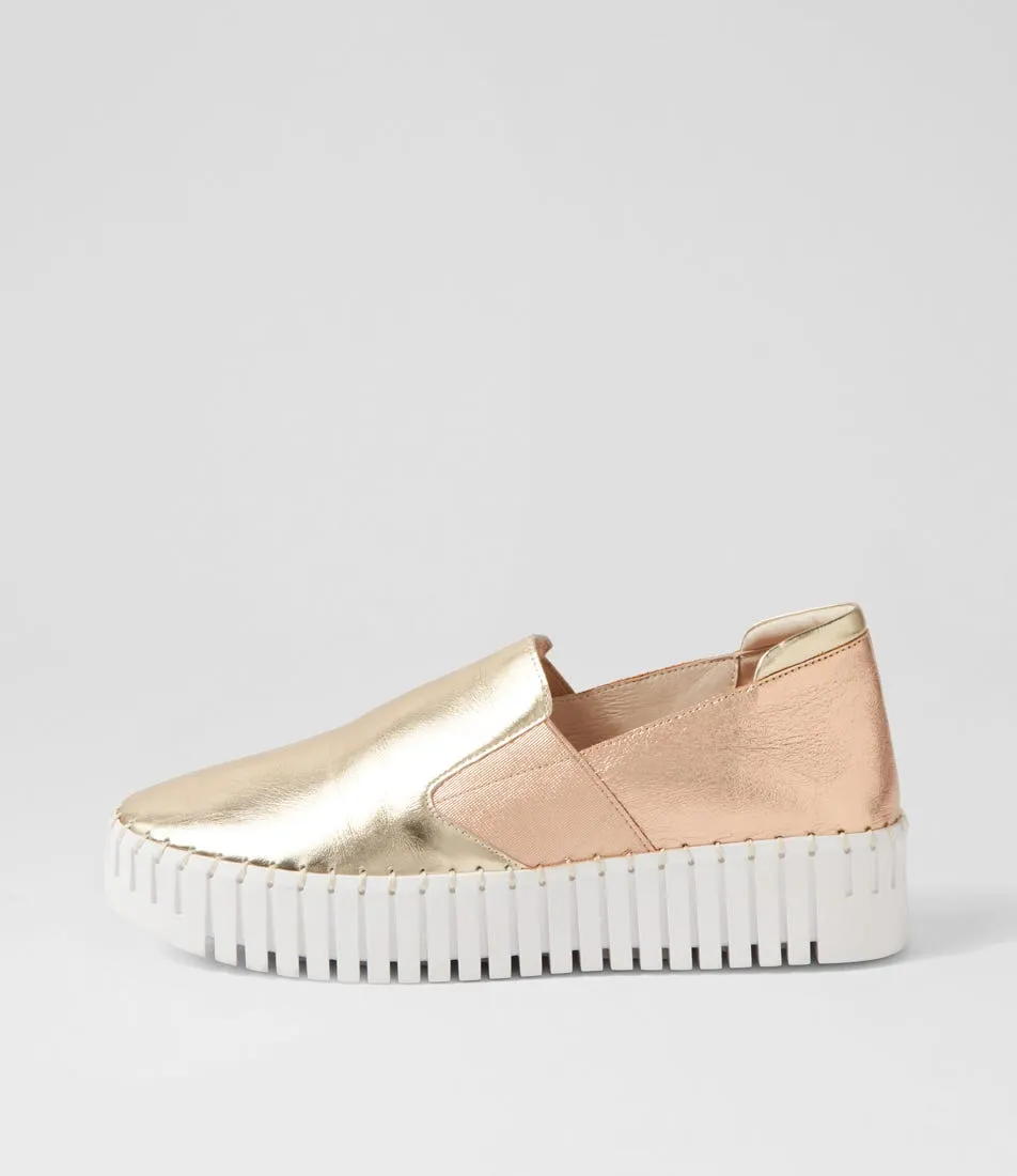 DJANGO & JULIETTE Becca Pale Gold Champagne Crush Multi Sneakers